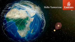 Emirates Airline Global Route Network Animation